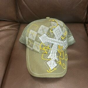 Green Cross Snap back Hat